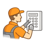 Icon für professionelle Installation einer Alarmanlage
