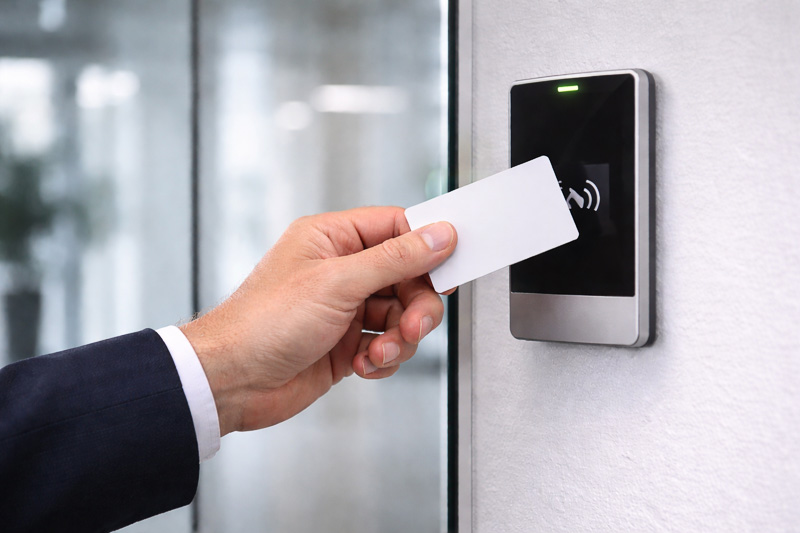 Elektronische Zutrittskontrolle mit Kartenleser als moderne Sicherheitstechnik in Wien für Unternehmen und Wohnanlagen